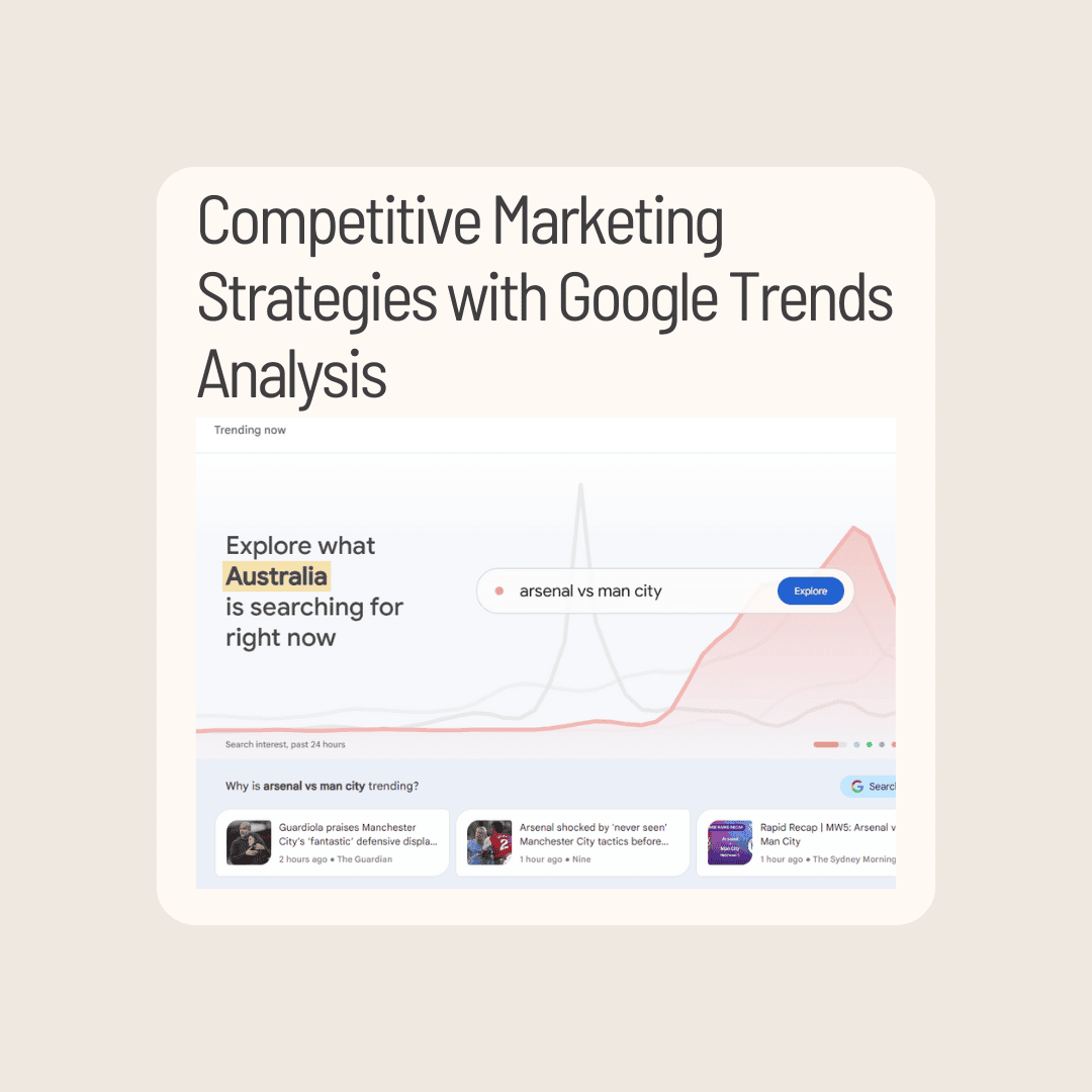 Competitive Marketing Strategies with Google Trends Analysis