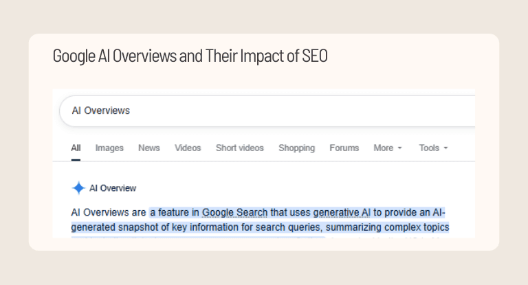 Google AI Overviews and Their Impact of SEO - Banner