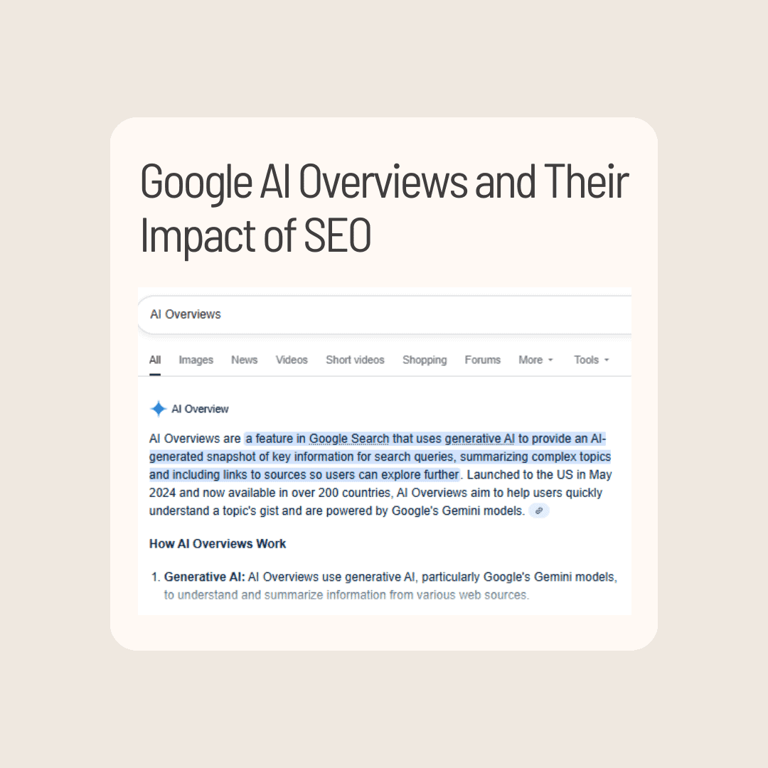 Google AI Overviews and Their Impact of SEO