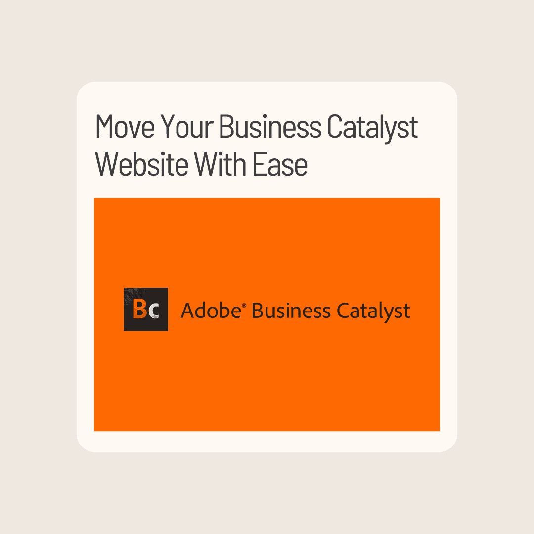 Move Your Business Catalyst Website With Ease