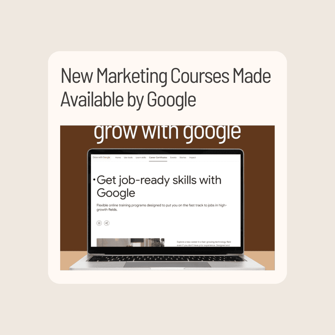 New Marketing Courses Made Available by Google