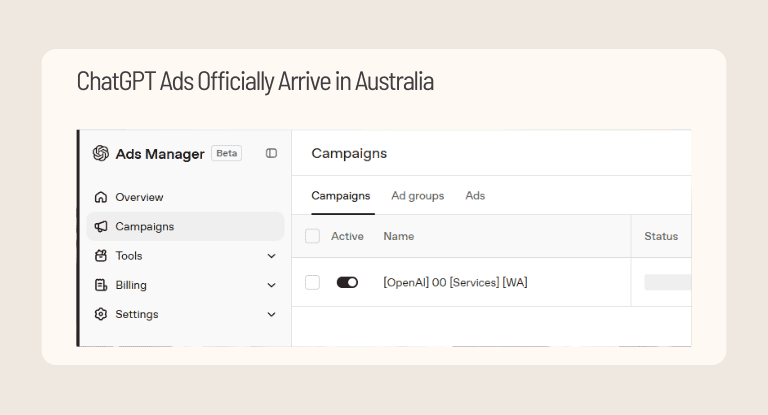 ChatGPT Advertising AustraliaChatGPT Advertising Australia