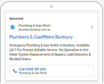 Google Ads Call Ads Example